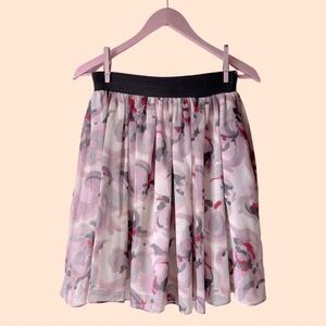 🎉 REISS Rose Floral Chiffon Mason Flare Skirt Pink
Gray Lined Womens Size 6